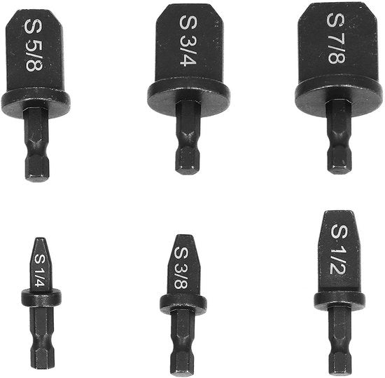 Kit di Sfregiatura a 6 pezzi in Acciaio Inox - Manico a Sei Angoli - Trattamento Meccanico - Tecnologia di Espansione di Tubi - Resistenti alle Sollecitazioni e Duraturi - Espansore di Tubi
