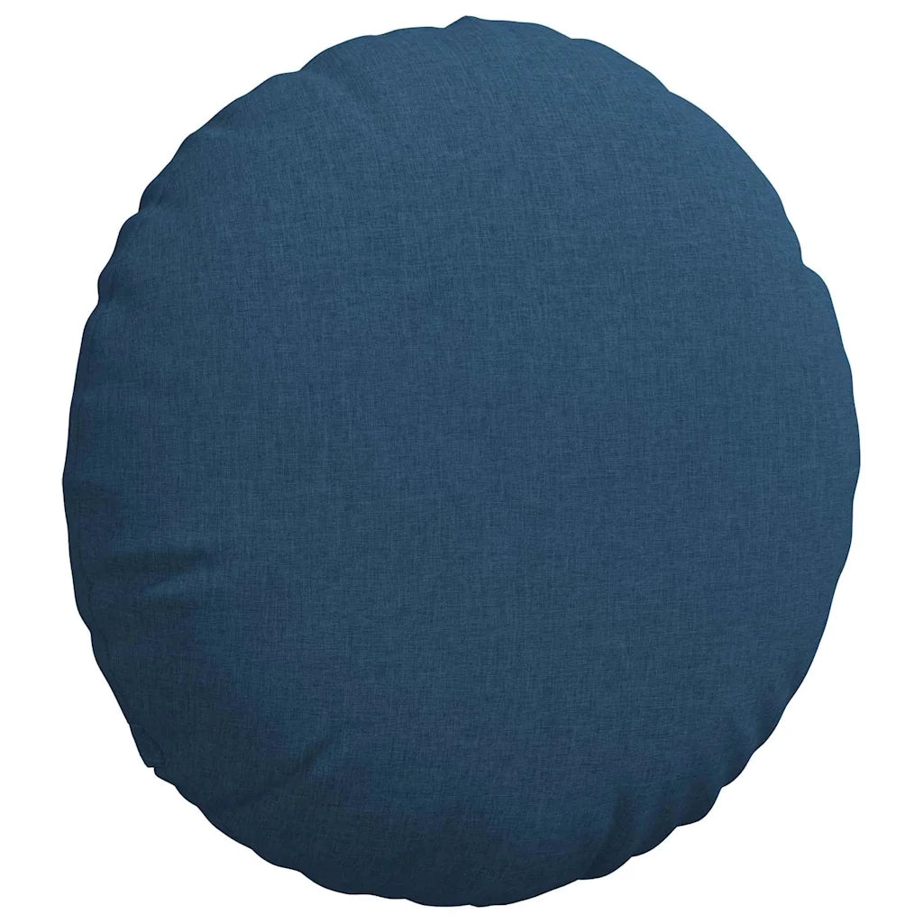 Cuscini per Seduta 2 pcs Blu Ø60 x 21 cm Tessuto