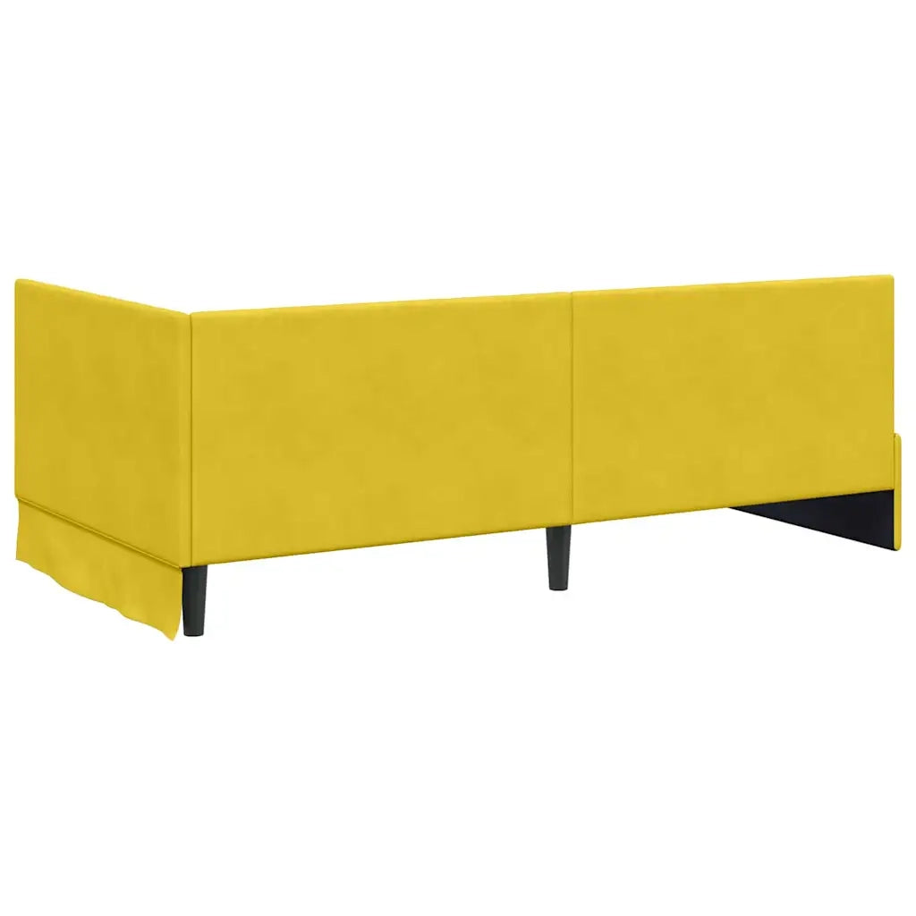 vidaXL Cornice del letto ad angolo Giallo 100 x 200 cm Velluto