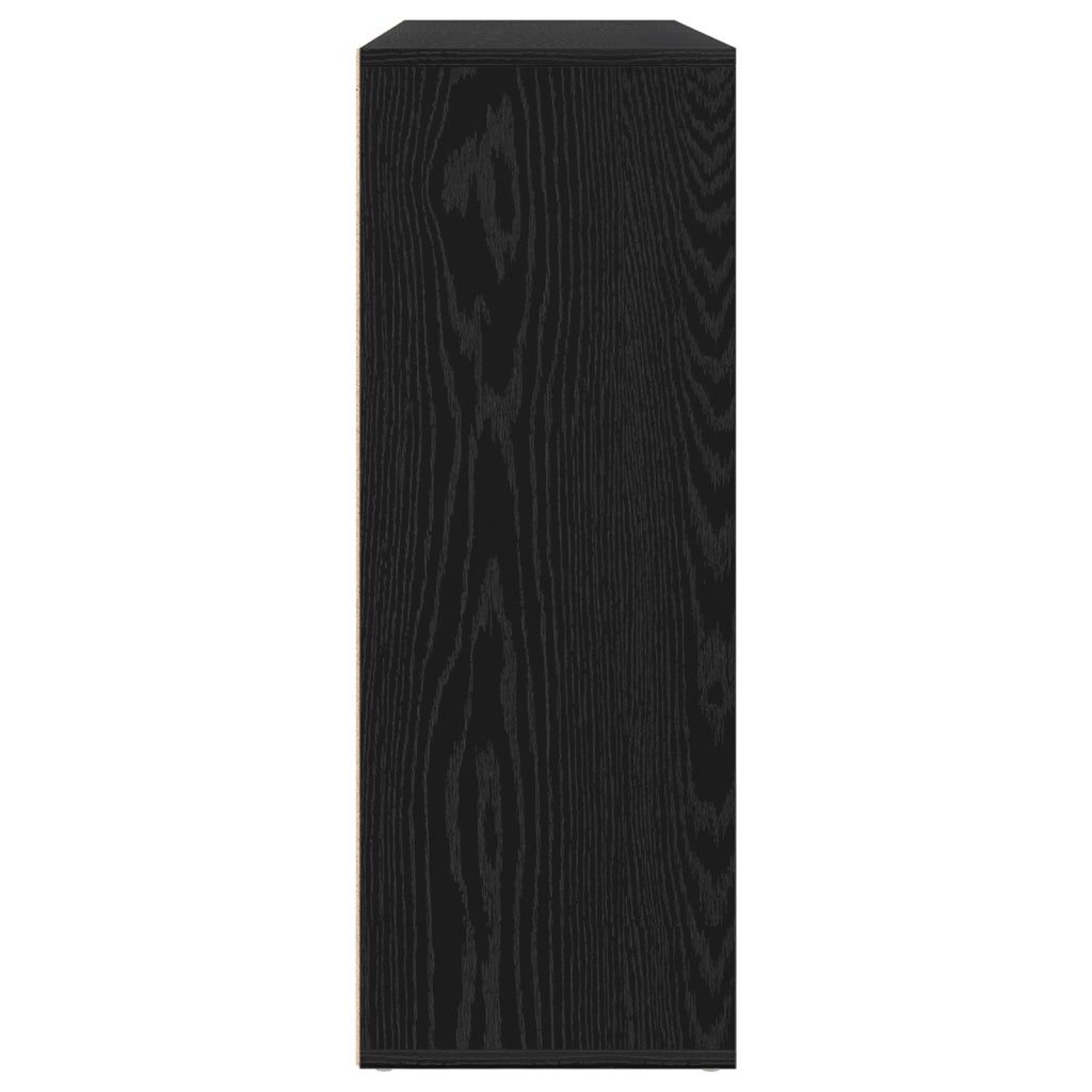 Credenze 2 pz Nero Rovere 60x31x84 cm Legno ingegnerizzato