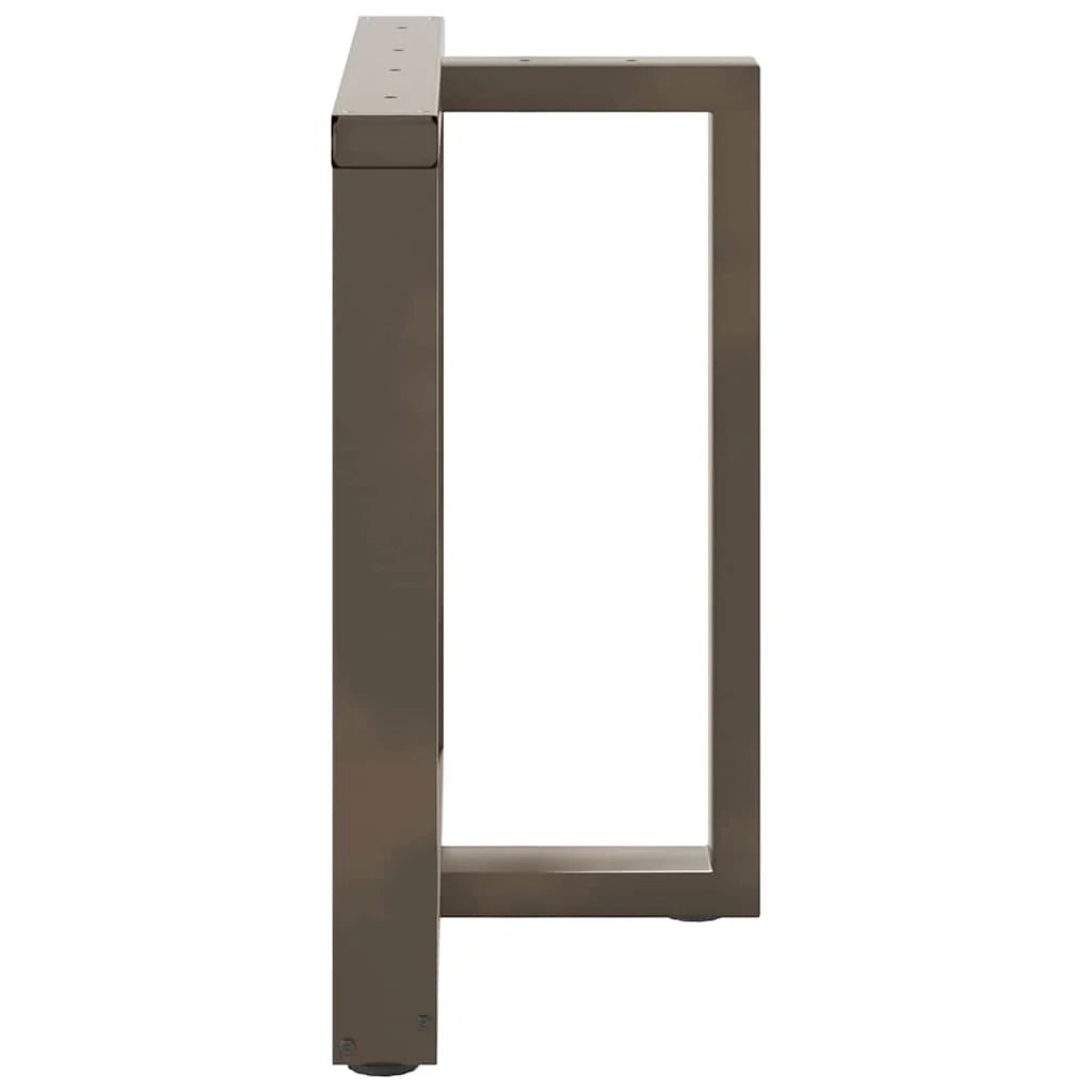 Set di 2 gambe regolabili a T per tavolo da pranzo per strutture robuste 70 x 35 x 73 cm acciaio nero 02_0057326