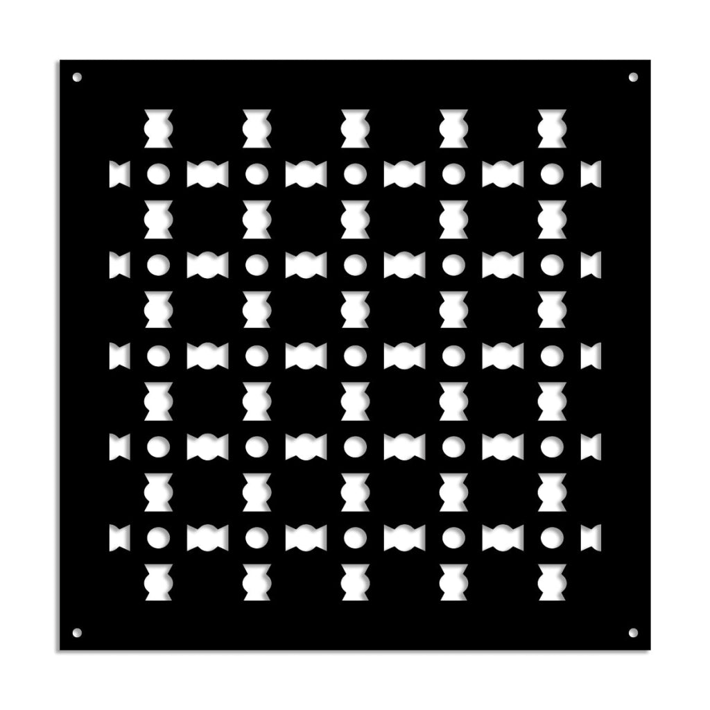 BISCUIT - Pannello in PVC traforato - Parasole Colore: nero, Misura: 73x73 cm