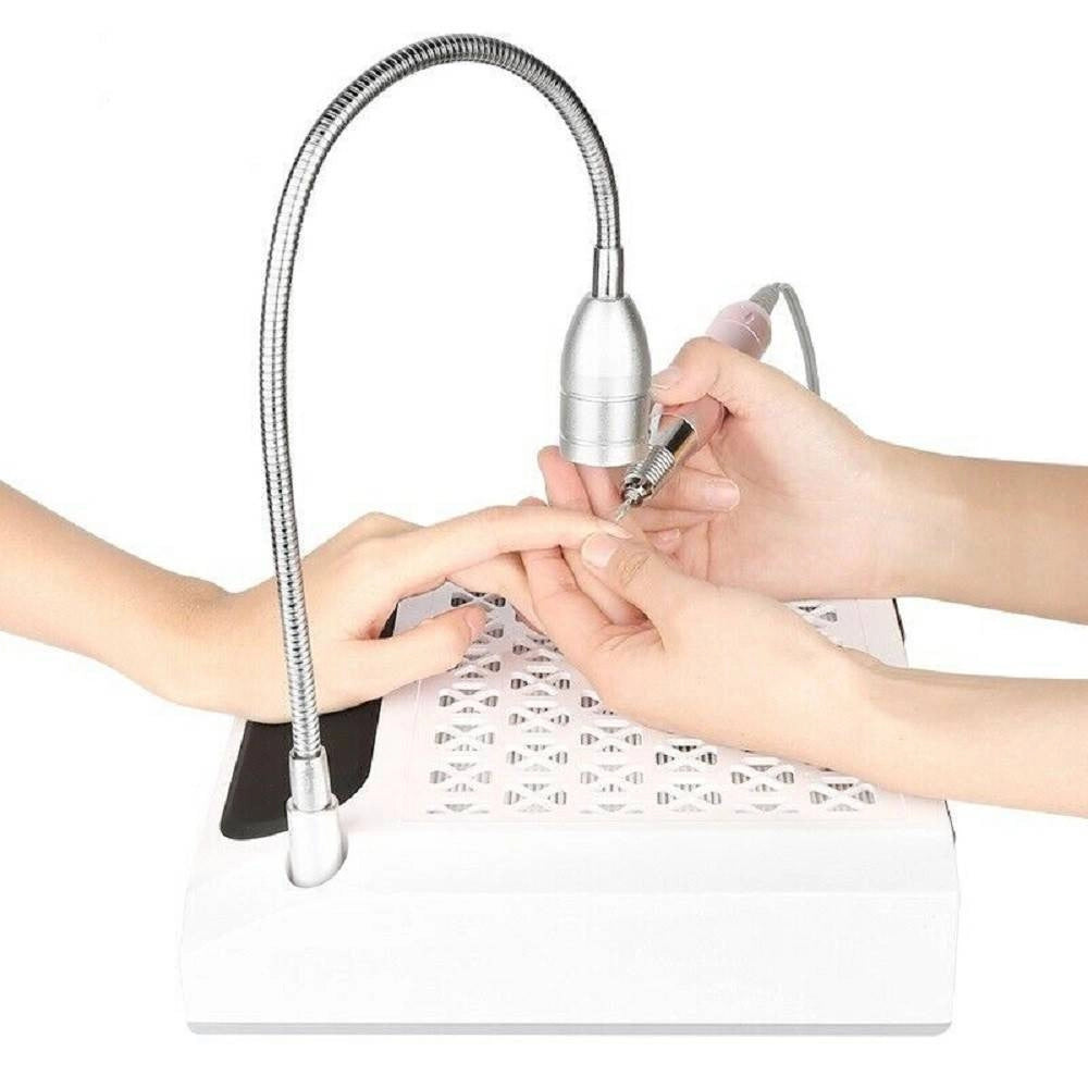 Trade Shop - Kit 4 In 1 Estetista Aspiratore Fresa Lampada Manicure Pedicure Nail Art Unghie -