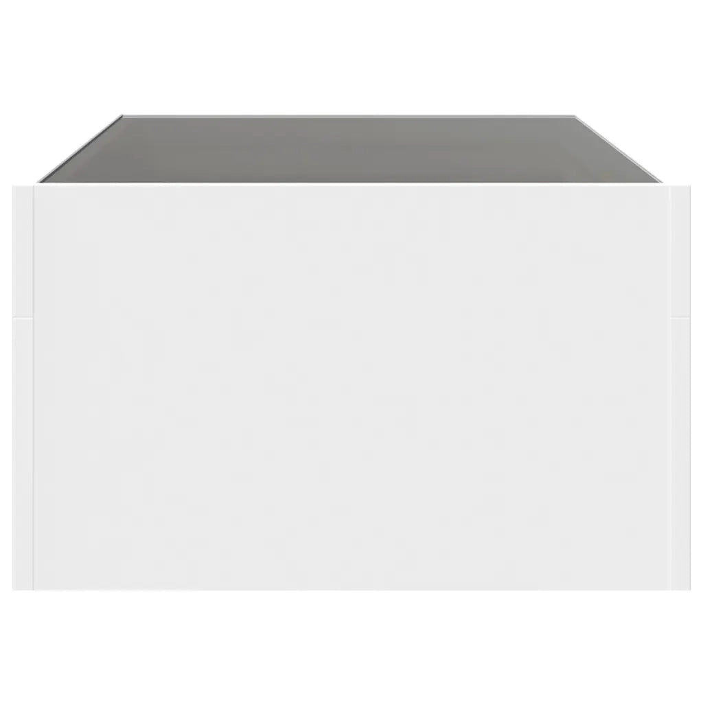 Tavolino da Salotto con LED Infinity Bianco 90x50x30 cm