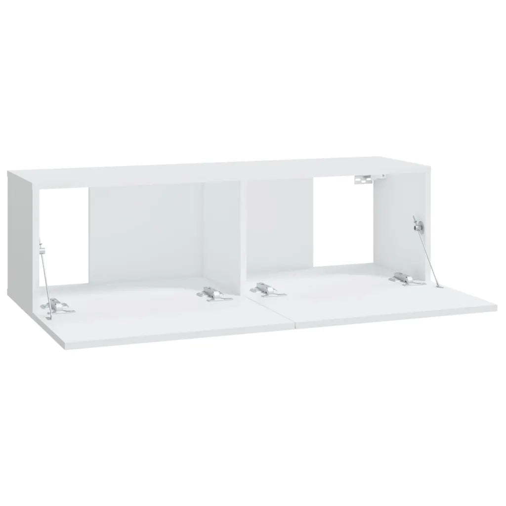 Mobili Porta TV a Parete 4 pz Bianchi 100x30x30 cm 3114190