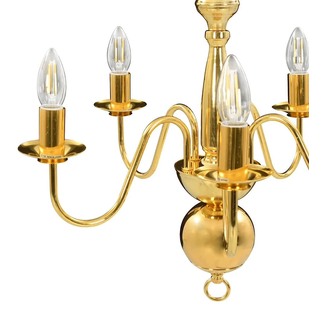 Lampadario Oro 5 Lampadine Attacco E14 CFW1316018