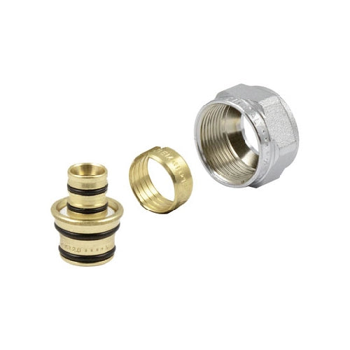 ADATTATORI CROMATI TUBI MULTISTRATO 24X19- 20x2,0 24x19 fil (D.16)- TIEMM- pezzi 1