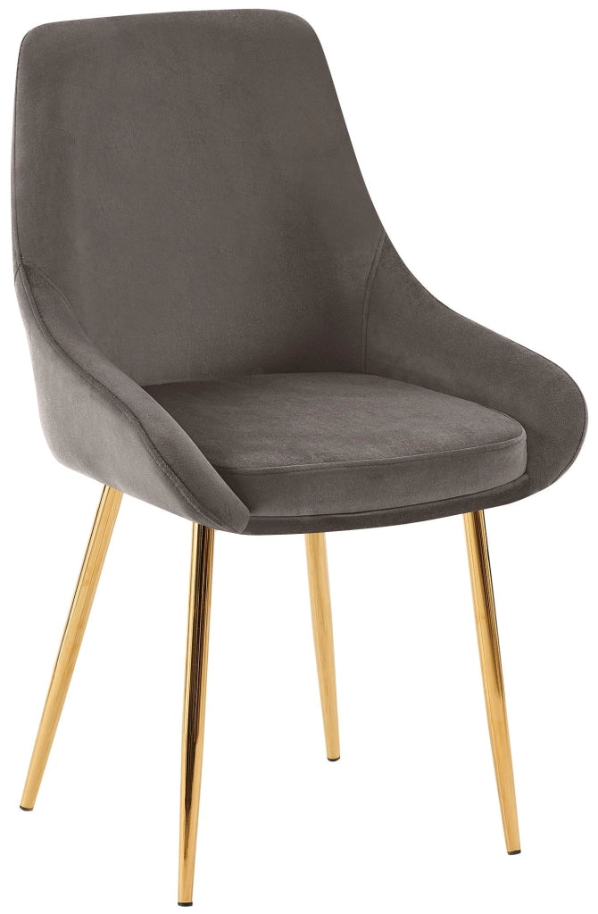 Set di 2 sedie da pranzo Elmira velluto oro 8