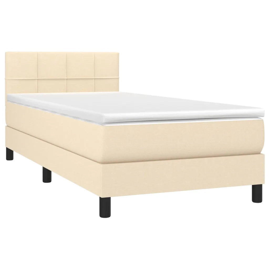 Giroletto a Molle con Materasso Crema 100x200 cm in Tessutocod mxl 75616
