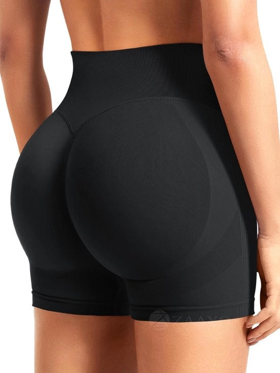 Shorts da donna per allenamento 9 cm - Alta vita - Shorts a sbuffo - Senza cuciture - Respiranti - Strettezza a quattro direzioni - Comodi - Shorts sportivi