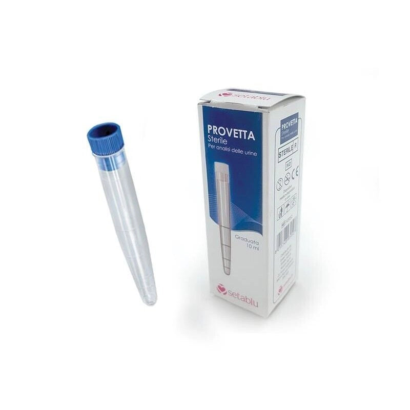 PROVETTA STERILE PER ANALISI DELLE URINE CON CAPIENZA 10 ML