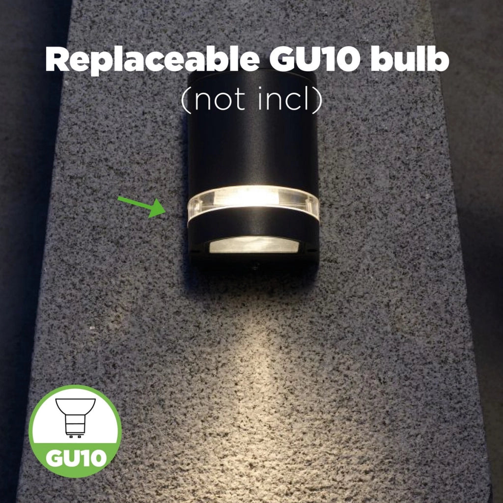 Applique esterno FOCUS antracite GU10 IP44 1 luce Lutec