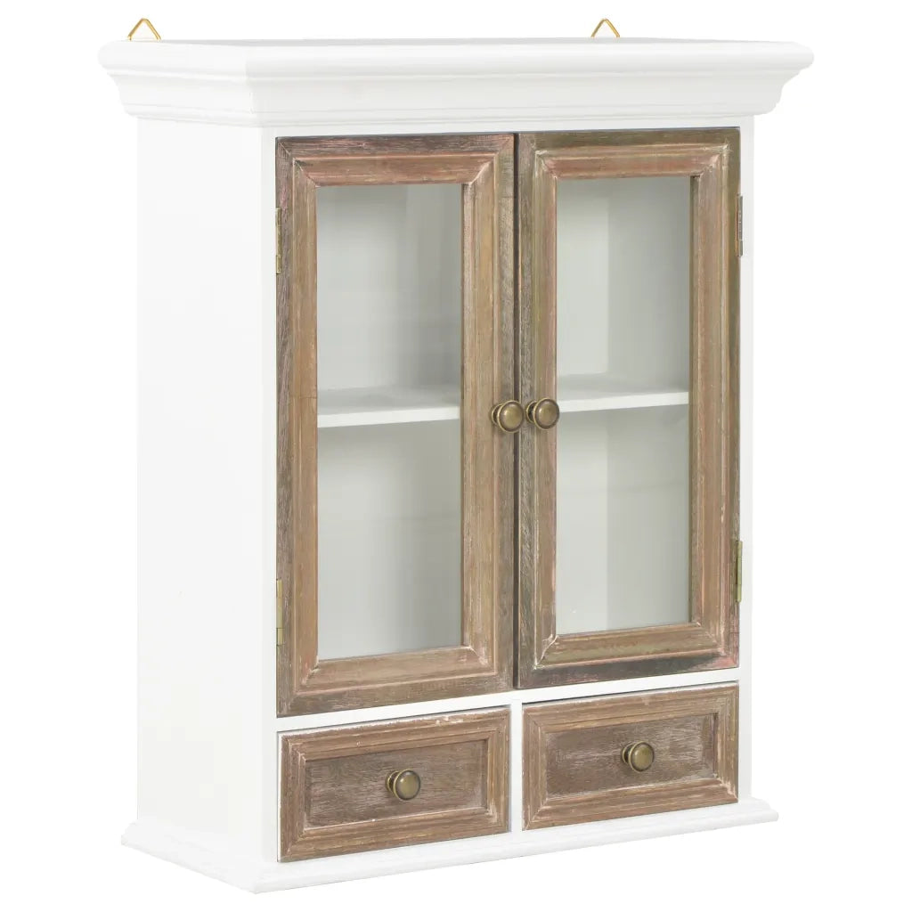 Armadietto Bianco 49x22x59 cm in Legno Massello cod mxl 76036