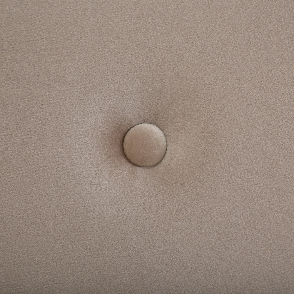 Letto Beige Velluto 160 x 200 cm Imbottito Struttura con Poggiatesta e Materasso