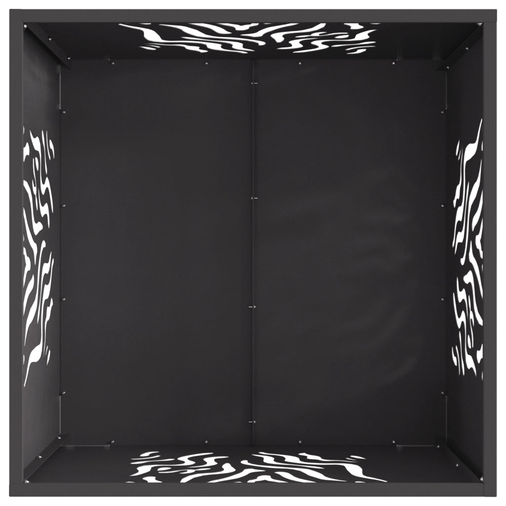 Braciere Quadra Nera 60x60x40 cm Acciaio