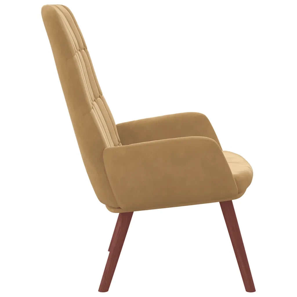 Poltrona Relax Marrone in Velluto 4102640