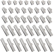 Chiusure 100 pezzi - Clip per anello - Acciaio inossidabile - Creazione di gioielli - Riparazione di bracciali - Argentato - Adatto per perle