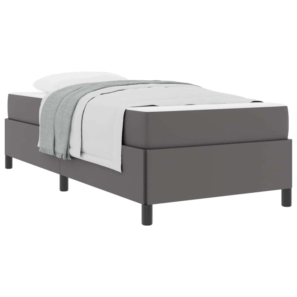 Struttura del letto con materasso Grigio 100 x 200 cm Tessuto 3398987
