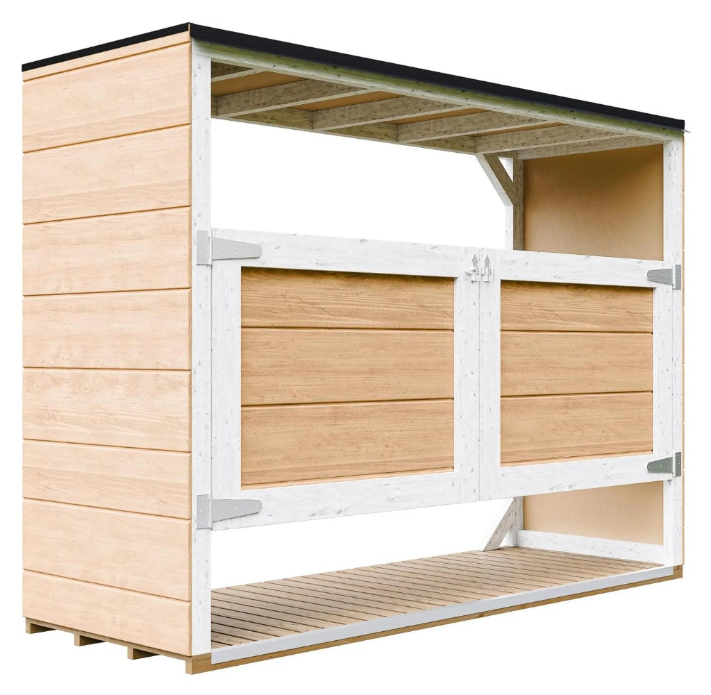 Casetta da giardino per bidoni spazzatura 3x240L - Timbela M982A-HARVEST HONEY