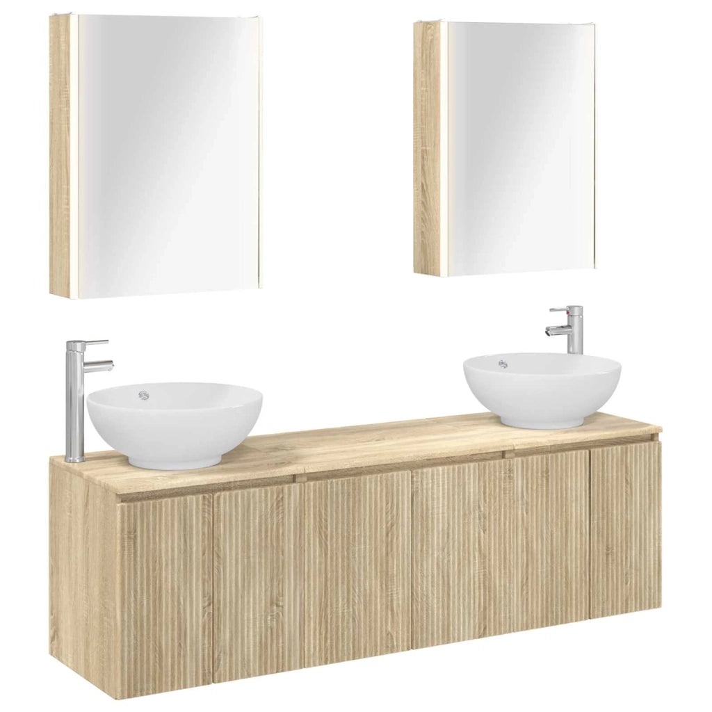 Set di Armadi da Bagno 5 pcs Rovere Sonoma Legno ingegnerizzato 3406489
