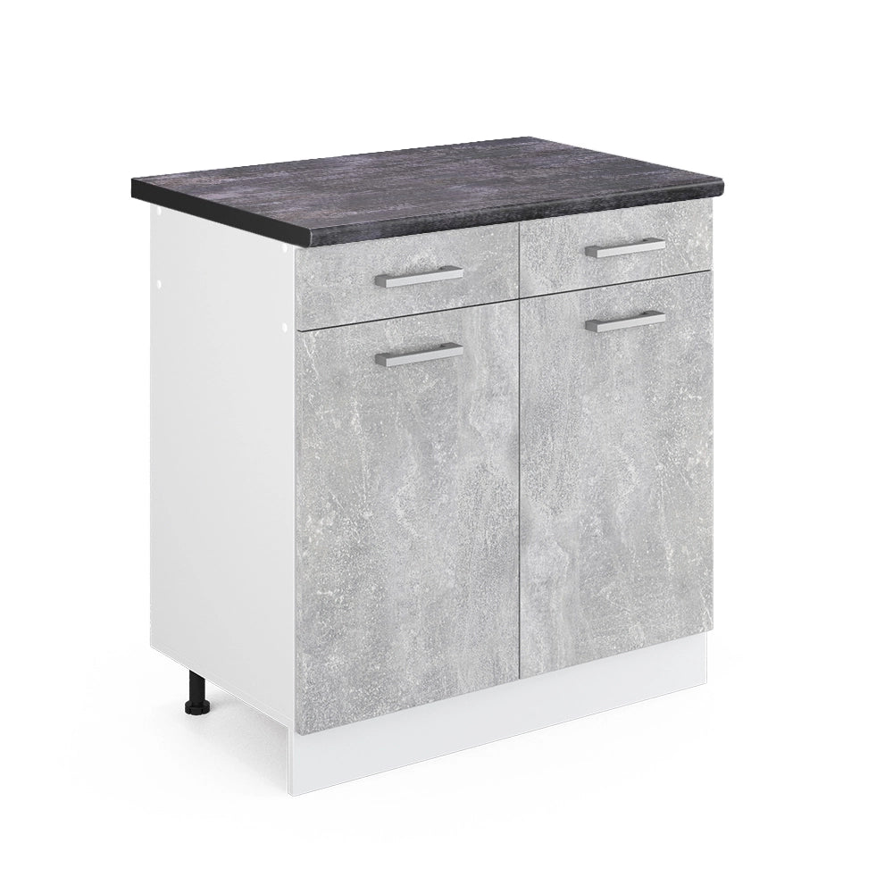Vicco Mobiletto base per cucina Calcestruzzo 80 cm , PL Antracite