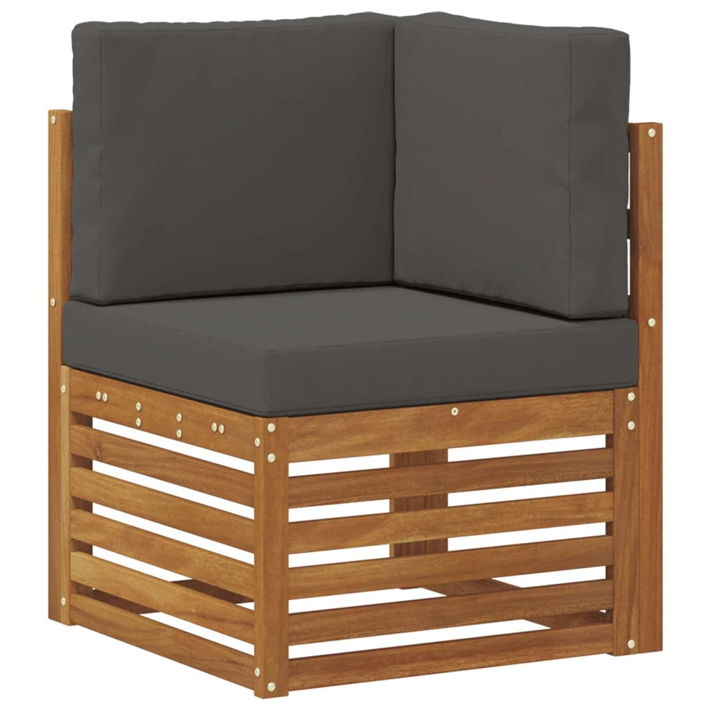 Set divano sezionale con cuscino 11 pcs Naturale e Antracite 3375592