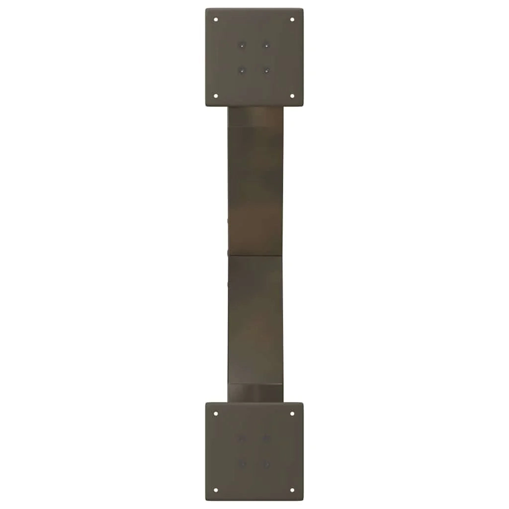 Set di 2 gambe per tavolino da caffè a forma di X 70 x 31 cm con piedini regolabili design moderno acciaio naturale 02_0057219