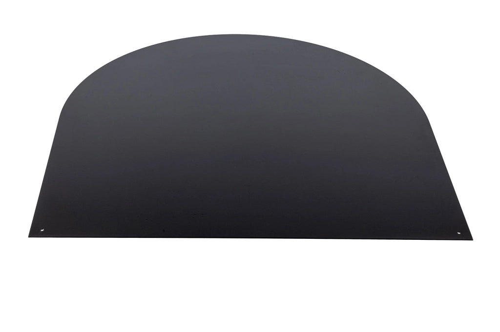 Piastra Salvapavimento Semitonda Protezione per Stufe e Camini in Ferro 84x84 cm