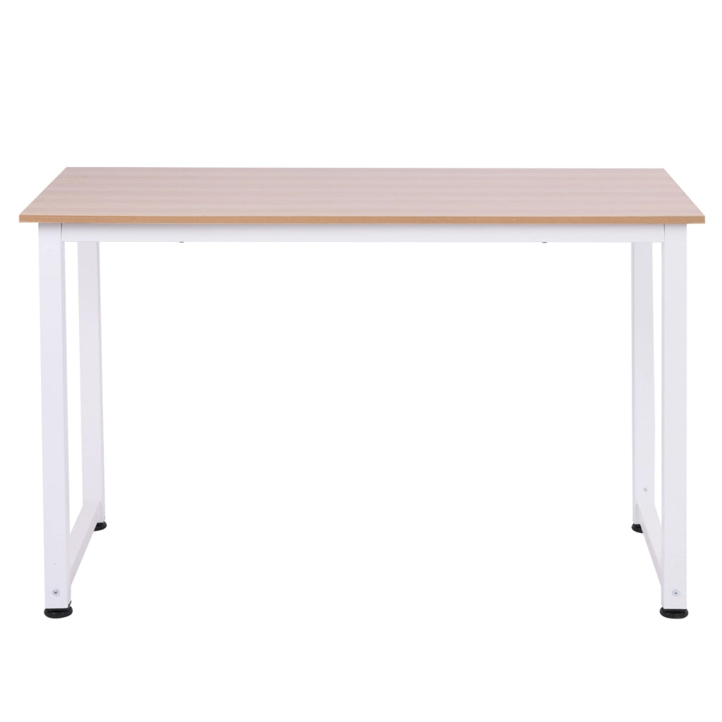 Scrivania PC Gaming ¨C zephmum ¨C Rovere e Bianco, 120x60x76 cm