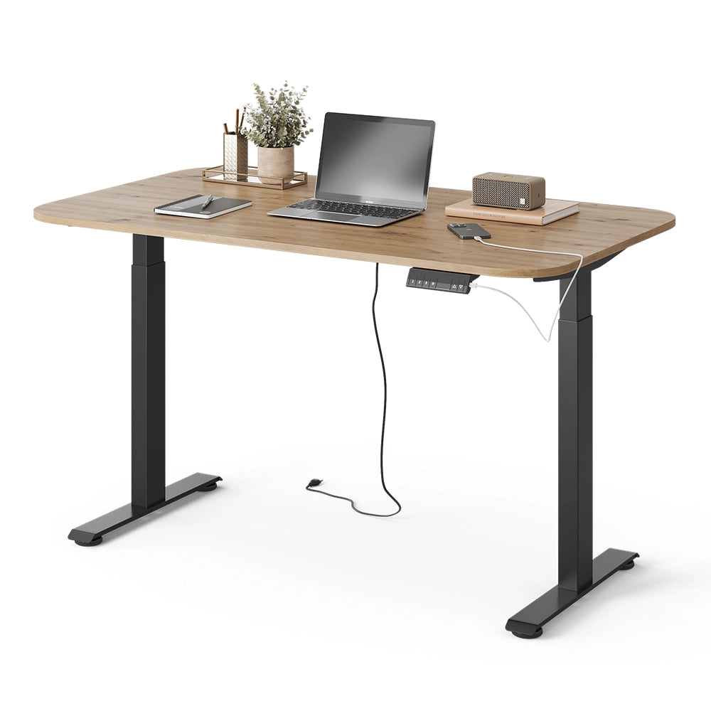 Vicco Scrivania Nero/Artigianale 140 x 80 cm 2 motori
