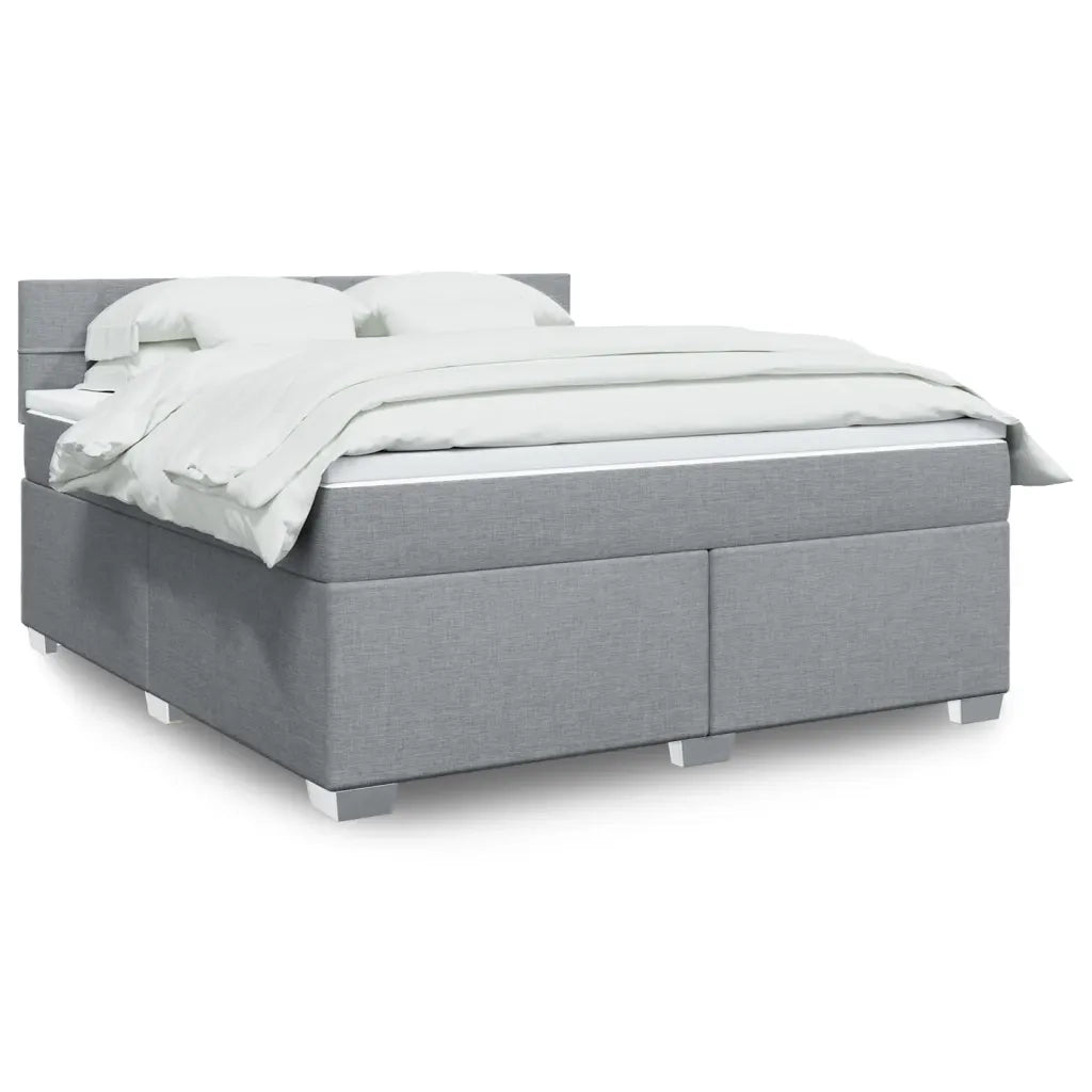Giroletto a Molle con Materasso Grigio Chiaro180x200 cm Tessuto 3288267