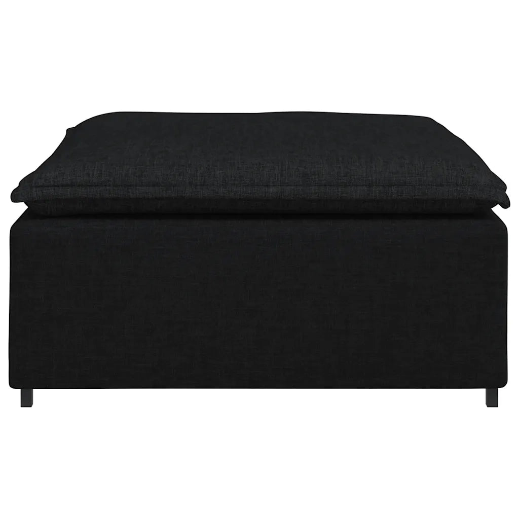Divano Modulare Poggiapiedi Modulo Nero 100x100x48 cm 4104479
