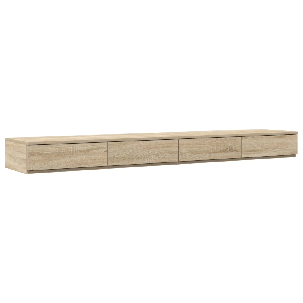 Cassetti per Letto  Rovere Sonoma 180x36,5x16,5 cm in Legno Ingegnerizzato