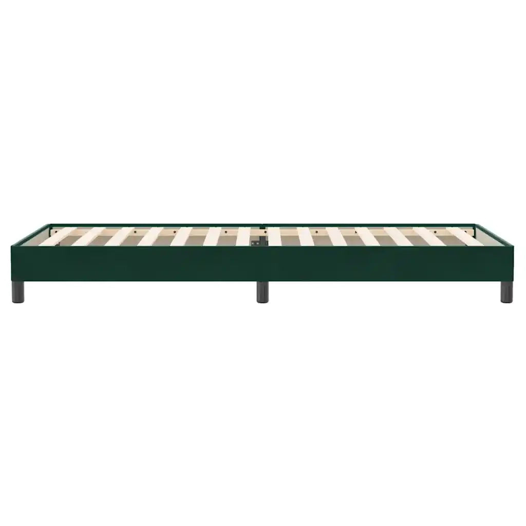 Letto a Molle senza Materasso-Struttura Letto Verde Scuro 90x220 cm Velluto