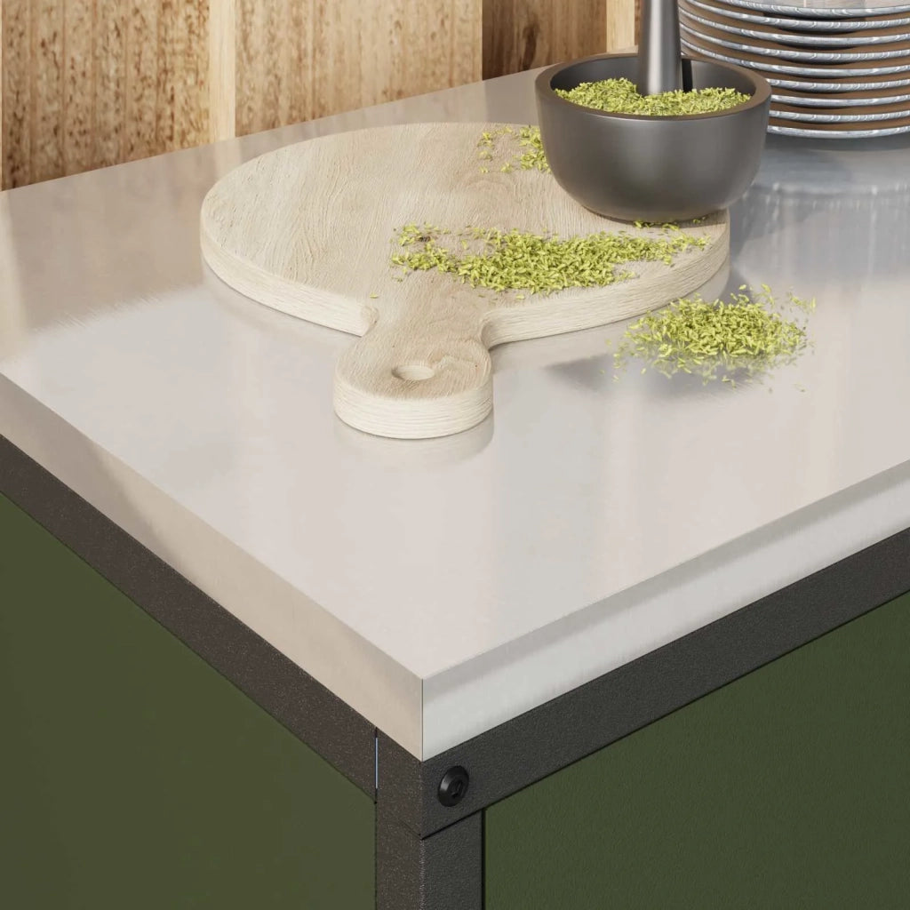 Stoccaggio in cucina Verde oliva 90 x 50 x 53 cm Acciaio 874999