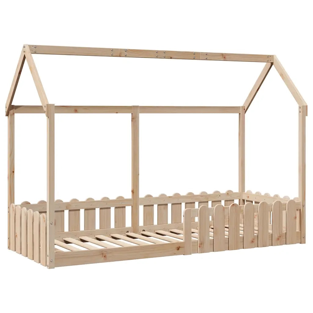 Giroletto Casetta per Bambini | Letto Infantile | Lettino 80x200 cm Legno Massello di Pino