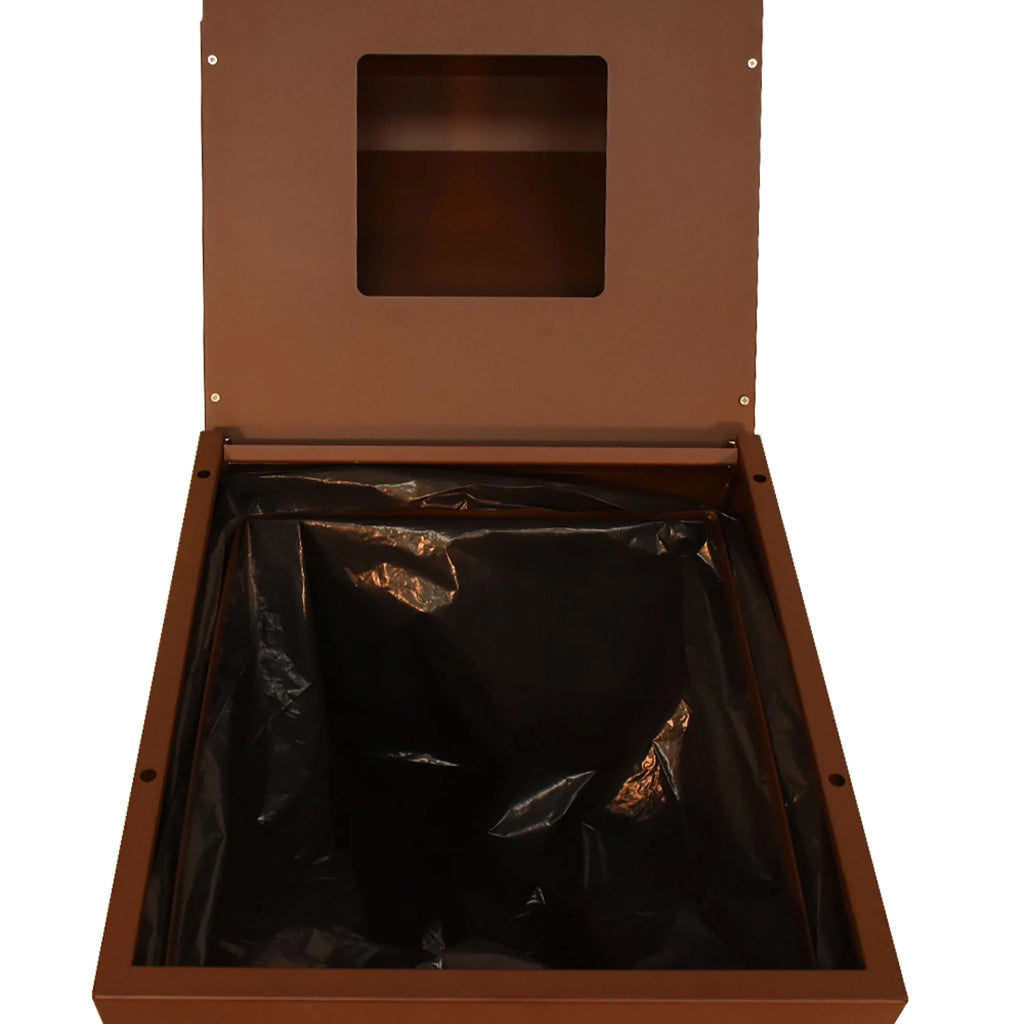 Contenitore per Raccolta Differenziata Capacità 100 L con Etichette 45x50x96 cm in Acciaio Verniciato