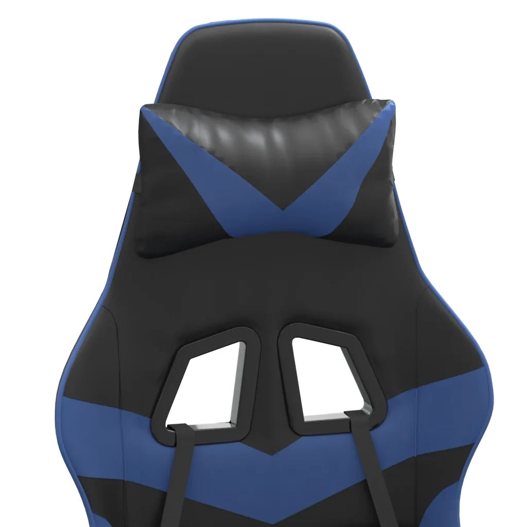 vidaXL Sedia da Gaming Nera e Blu in Similpelle
