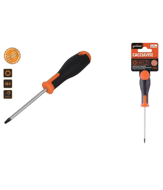 Cacciavite Giravite 3 X 75 Mm Con Punta Magnetica A Stella In Acciaio Cr-v 91883         