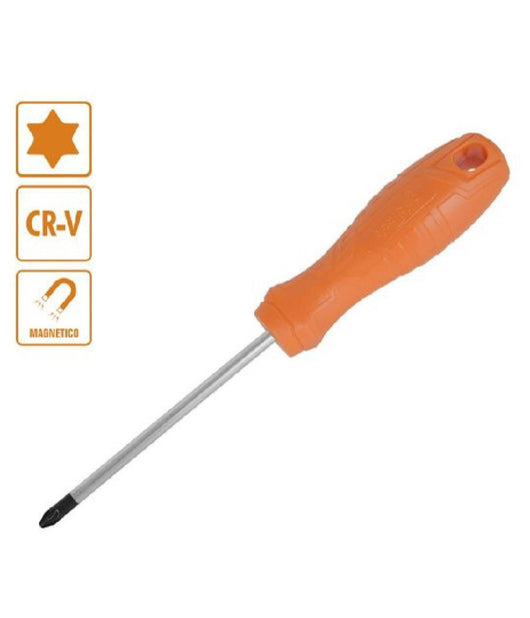 Cacciavite Giravite 4x100 Mm Con Punta Magnetica A Stella In Acciaio Cr-v 97516         