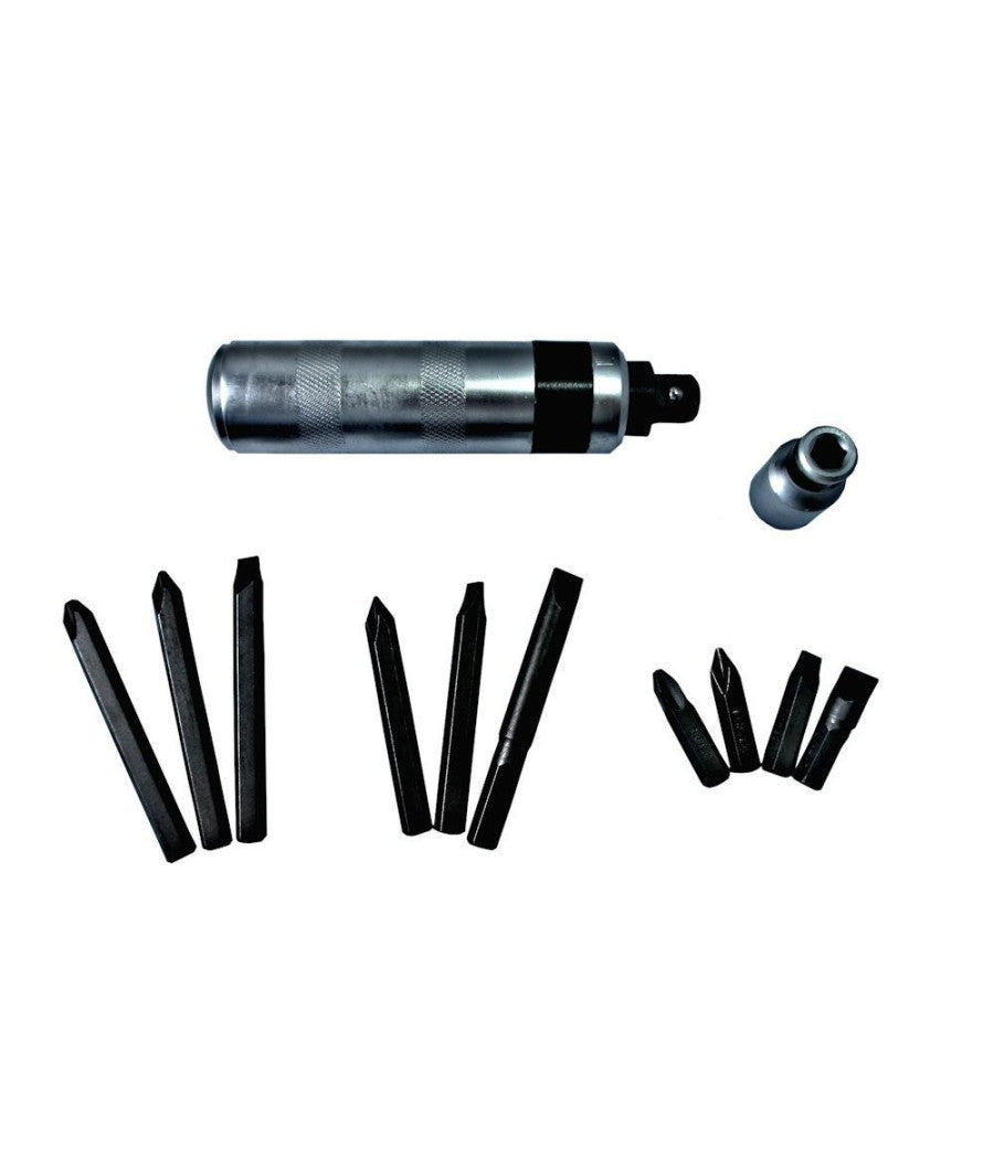 Cacciavite Giravite Ad Impatto Percussione 12 Pz Reversibile Chrome Vanadium         