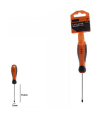 Cacciavite Giravite Magnetico Punta A Taglio 3x75mm Impugnatura Ergonomica 07423         