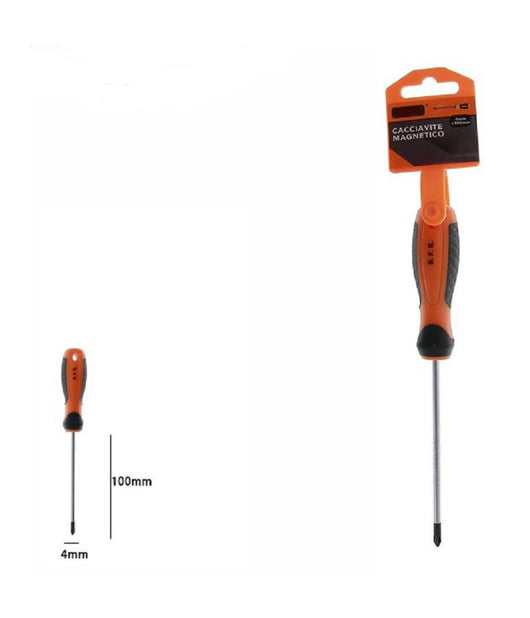 Cacciavite Giravite Magnetico Punta Croce 4x100 Mm Impugnatura Ergonomica 07439         