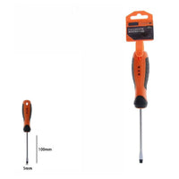 Trade Shop - Cacciavite Giravite Magnetico Punta Taglio 5x100mm Impugnatura Ergonomica 07428 -