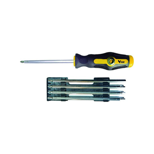 Cacciavite Vigor multibit, con inserti, 18in1