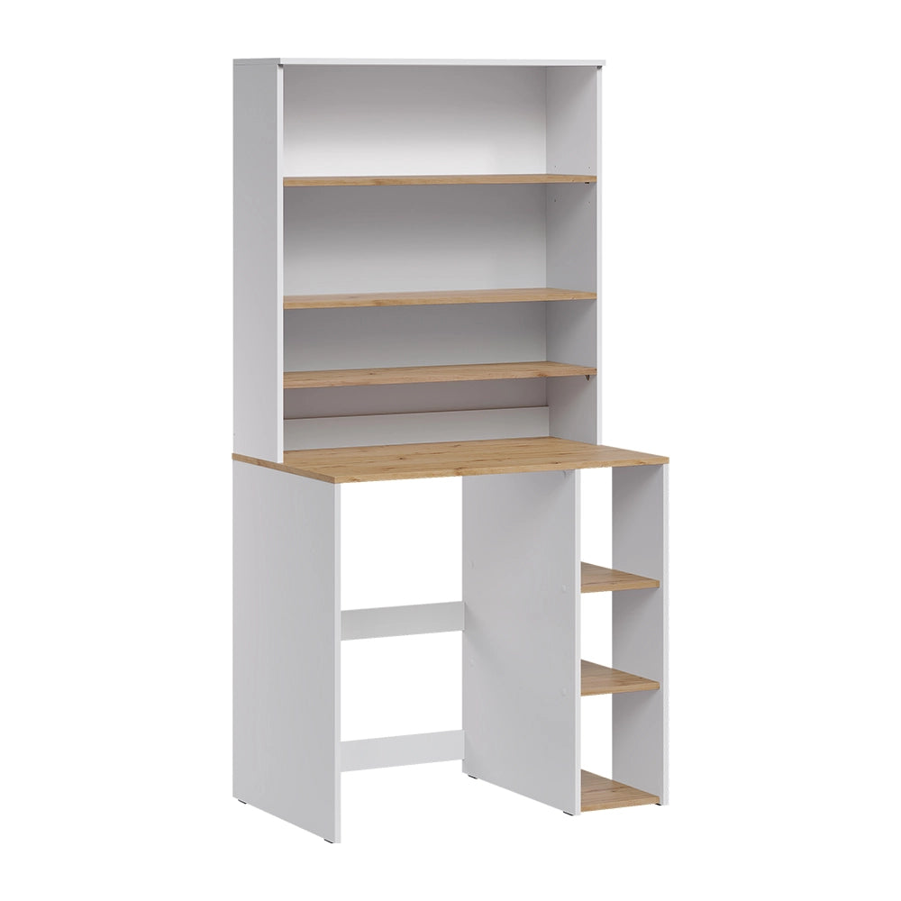 Mobile per lavatrice Viktor Bianco/Rovere artigianale 93.6 x 88.2 cm 2 parti con ripiano Vicco
