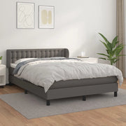 Giroletto a Molle con Materasso Grigio 140x200 cm in Similpelle 3127317