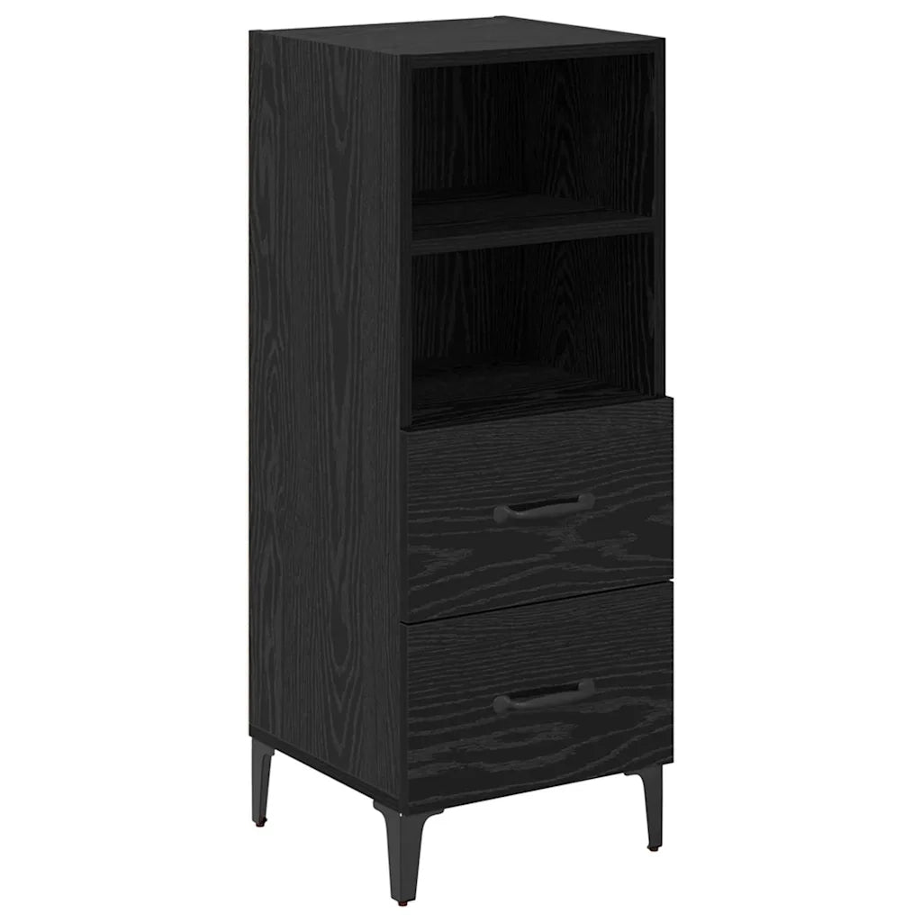 Credenza-Buffet-Armadio da cucina Rovere nero 34 x 34.5 x 90 cm Legno multistrato 299432