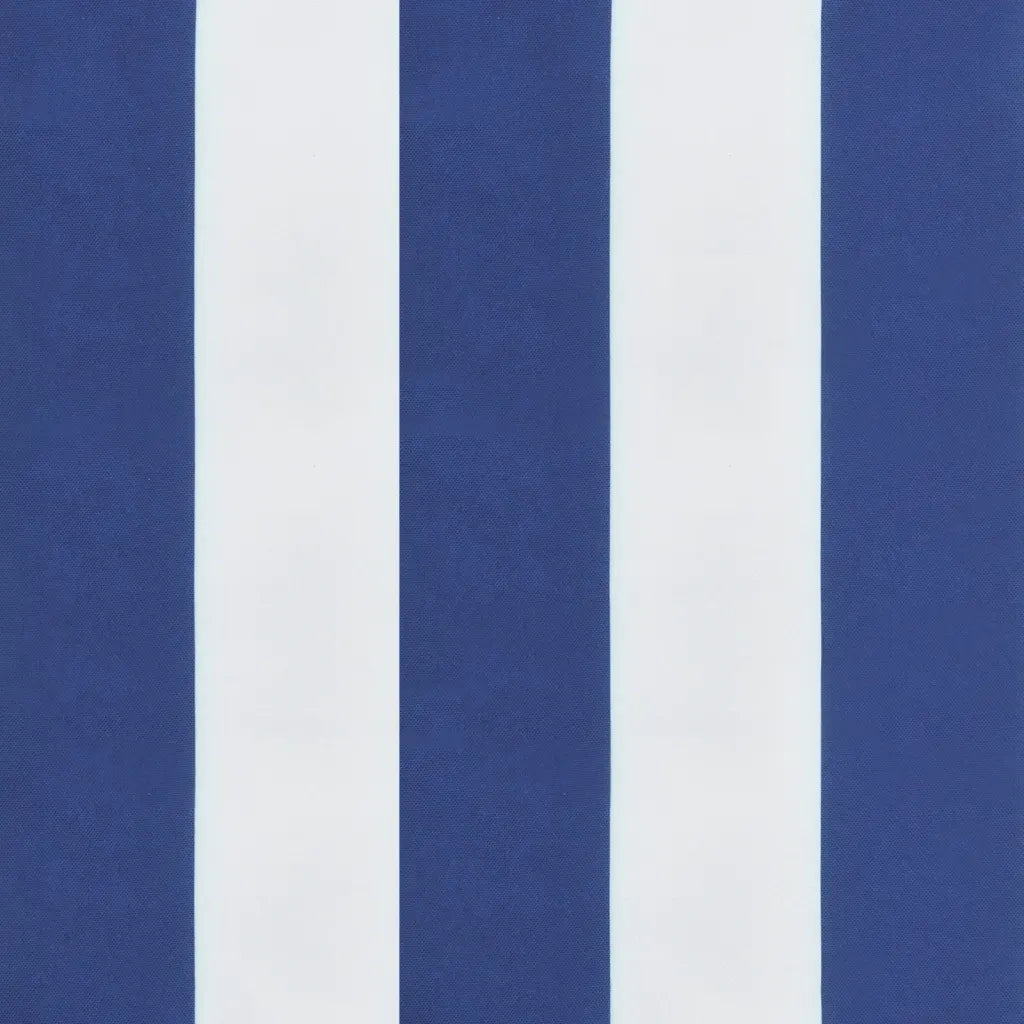 Cuscini Sedia Schienale Basso 4pz Strisce Bianche e Blu Tessuto 361320
