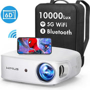 Proiettore K7 - Wi-Fi 5G - Bluetooth - Proiezione Full HD - Ingresso HDMI - Supporto 1080P - Proiettori 4K - 500 - ANSI Lumen 6D - Auto Keystone - Proiettore per Casa e Outdoor - Proiettore Video